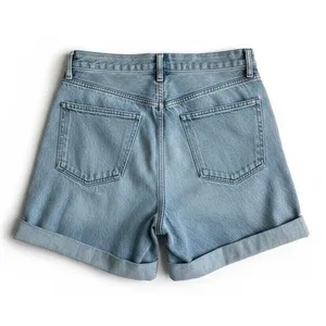Agolde Dame high-waisted denim shorts Sz 26 Turn On Hem Cotton Preppy thumbnail 3