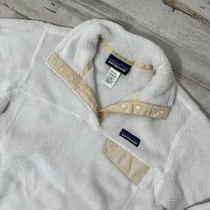 Patagonia White‎ Re-Tool Snap-T Pullover Sweater Womens Size Small thumbnail 2