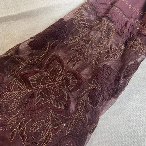 Free People | Penny Embellished-Sleeve Top In Wine | Small thumbnail 8