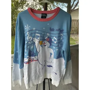 Sz XL Frosty the Snowman Holiday Christmas Sweater Pastel Festive Soft Comfy thumbnail 4