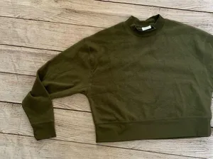Abound Dark Green Mock Neck Medium Sweatshirt NEW thumbnail 2