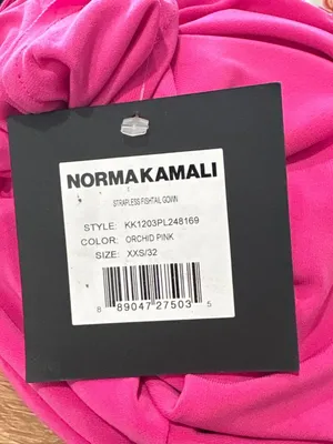 Norma Kamali Strapless Fishtail Gown in Orchid Pink XXSmall Womens Maxi thumbnail 6