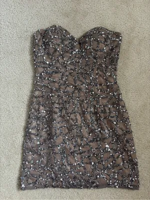 Scala Silk Strapless Mini Dress thumbnail 1
