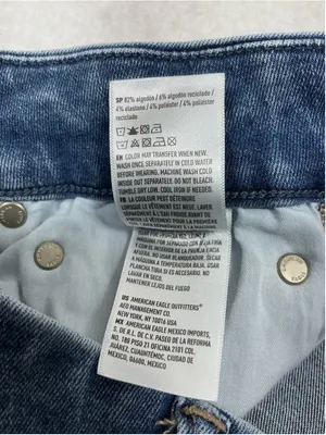 Womans Excellent American Eagle BFF Jegging Stretch Blue Jeans Large Waist 33 In thumbnail 6