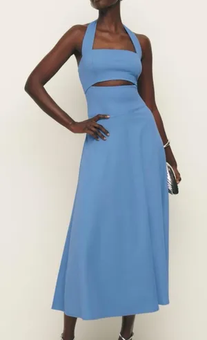 Reformation Sonali Knit Blue Cutout Dress thumbnail 1