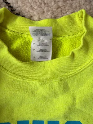 Gildan University of Michigan neon crewneck sweatshirt thumbnail 2