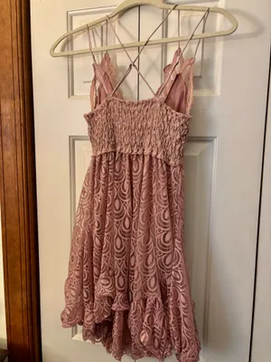 Free People Pink Adelia Lace Dress thumbnail 6