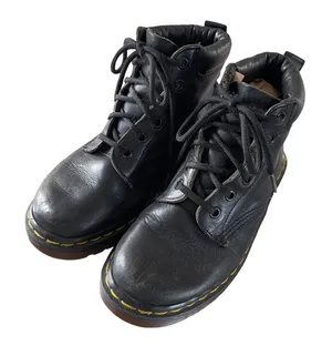 Dr. Martens 939 Boot Women 6.5 Black Made in England Vintage Padded Collar 6-Eye thumbnail 1
