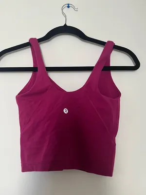 Lululemon Align Tank Top Womens 2 Magenta Sports Bra Tank Pilates Gym Travel thumbnail 3