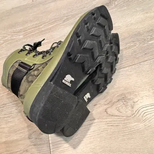 Sorel Emelie Conquest Olive Green Camo Lace Up Zip‎ Combat Boots Size 5 thumbnail 11
