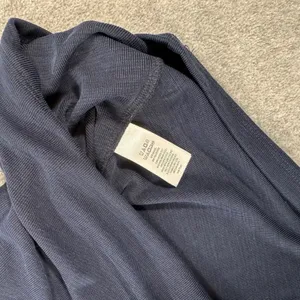 Rachel Zoe Ribbed Knit Blouson Dress Women's XS Navy Blue Side Ties Short Sleeve thumbnail 7