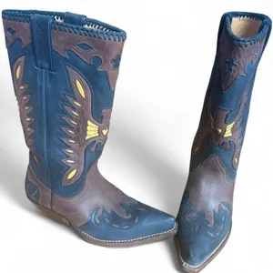Sancho Spanish Western Cowgirl Genuine Leather Boots thumbnail 1