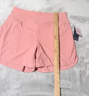 Hodo Sports Women’s Pink Solid Knit Lined Athletic Activewear Shorts Running thumbnail 8