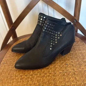 1. State black leather grommet black bootie 6 thumbnail 4