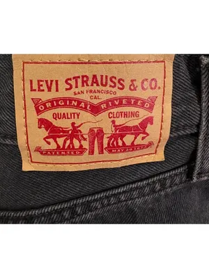 Levi's '94 Baggy Straight Leg Jeans Washed Out Black Size 32 thumbnail 8