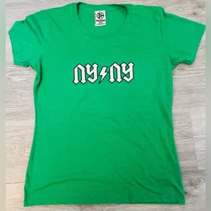 High Fidelity Disco NY NY Graphic Tee Women's XL Green Made in USA Band Style‎ thumbnail 1