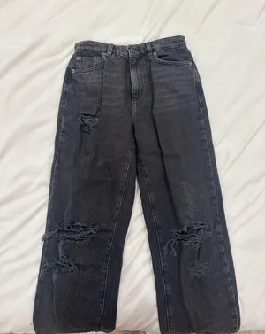 Ripped Black Mom Jeans Size 3 thumbnail 1