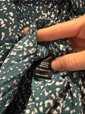 Emerald Green Printed Pleated Midi Skirt thumbnail 6