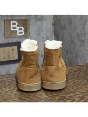 Isotoner / Outdoor Faux Fur Lined Boot Slippers Buckskin Brown XL (9.5-10) thumbnail 4