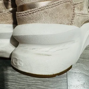 UGG LA Hills Women Beige Pink Suede Mesh Platform‎ Sneakers Size 6 Metallic thumbnail 8