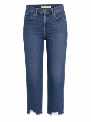 Levi’s 724 High Rise Straight Crop Jeans Size 29 Raw Hem thumbnail 2
