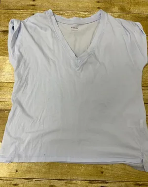 Frame Denim Light Blue boxy crop tee size XS thumbnail 1