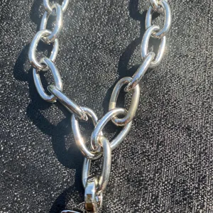 💎🩶 Vintage 1990s 90s NWT Fender Stainless Steel Silver Tone Metal Big 7 / F Pendant Chain and Necklace $19.99 🩶💎 thumbnail 10