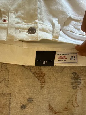 GAP White Distressed Ankle Jeans thumbnail 3