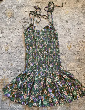 Sky to Moon Smocked Mini Dress thumbnail 4