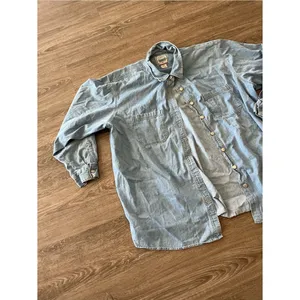 Vintage St Johns Bay Button Up Shirt Womens 24W Light Blue Denim Chambray Y2K thumbnail 3