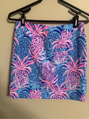 Lilly Pulitzer Luxletic Tropic Down Low Monica Skort Golf Size 0 XS Pineapple thumbnail 2