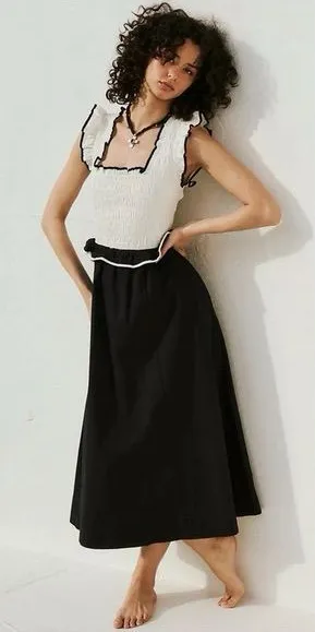 Free People Tovi Smocked Midi Dress size XS thumbnail 1