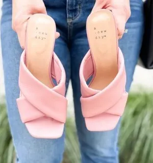 A new day pink padded block heels size 6 new thumbnail 1