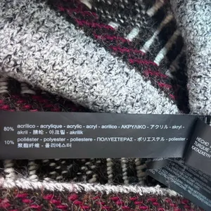 Zara Knit Oversized Sweater Jacket Chunky Slouchy Duster Burgundy Gray Small S thumbnail 9