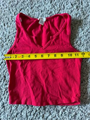 Bozzolo Bright Red V-Neck Tank Top thumbnail 4
