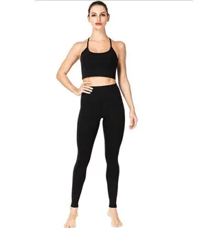 Camisole Yoga Workout Sports Bra Black S thumbnail 5