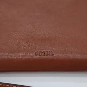 Fossil Emma Womens Brown Faux Leather Inner Pockets Zip Around Wristlet Wallet thumbnail 2