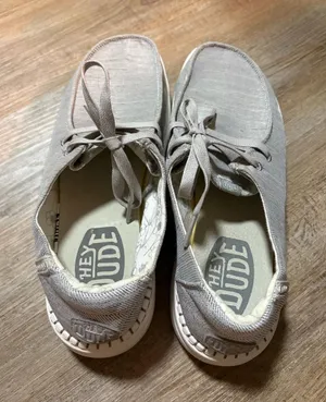 Hey Dude Casual Lace-Up Shoes in Light Beige thumbnail 1
