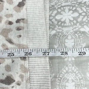Grey Tan Leopard Print Oversized Quarter Zip Pullover Sweatshirt Small thumbnail 8