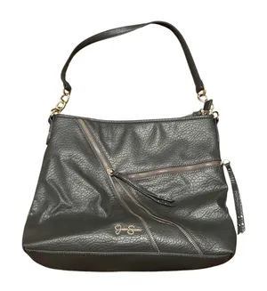 Jessica Simpson Baylinn Hobo Gray Faux‎ Leather Shoulder Bag Chain Strap thumbnail 1