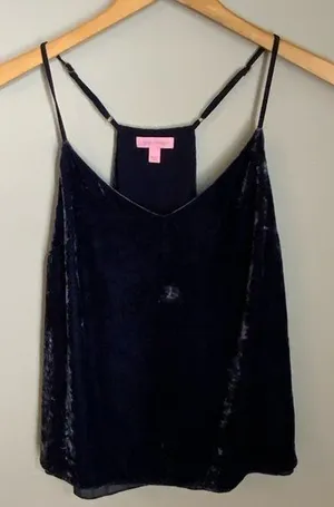 Lilly Pulitzer Navy‎ Velvet Top thumbnail 1