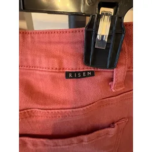 Risen Jeans Womens 9/29 Pink Distressed Straight Leg Raw Hem High Rise Denim thumbnail 6