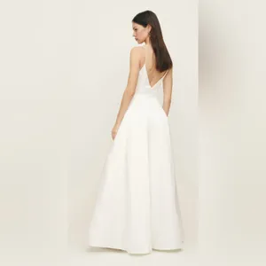 ⚡️Reformation Icelynn Satin Maxi Wedding Dress Gown, Color Ivory, Size 6, NWT thumbnail 3