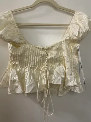 For Love & Lemons Cream Opal Lace Blouse thumbnail 9