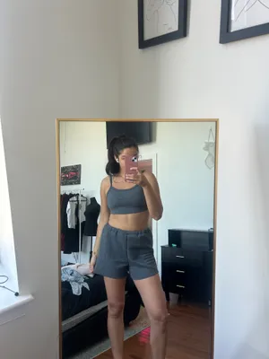 SheIn Grey shorts and tank top set thumbnail 2