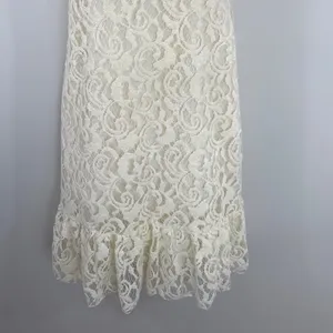 Free People Cream Lace Halter Ruffle Mini Dress Women XS Boho Festival Baby doll thumbnail 3
