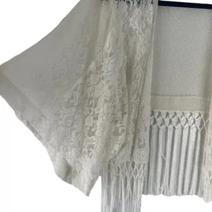Miss Me Y2k‎ Women's Small White Cottage Western Kimono Coastal Cowgirl Top thumbnail 4