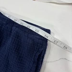 Petite Plume Pants Womens Size Large Navy Gauze Drawstring Cotton thumbnail 5