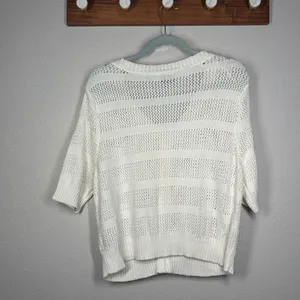 Torrid Open Knit Zip Up Short Boho Sleeve Sweater Top Womens Size 2 thumbnail 4