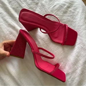 Billini Hot Pink Pink Block Sandal Heel thumbnail 1
